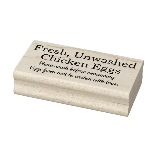 Farm Frische Eier | Monogramm-Eierkarton Gummistempel (Stempel)
