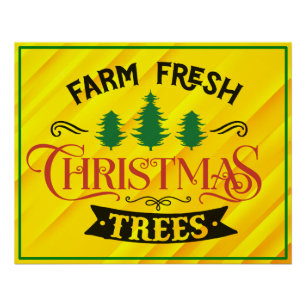 Farm-Frische Weihnachtsbäume Design-54390 Poster