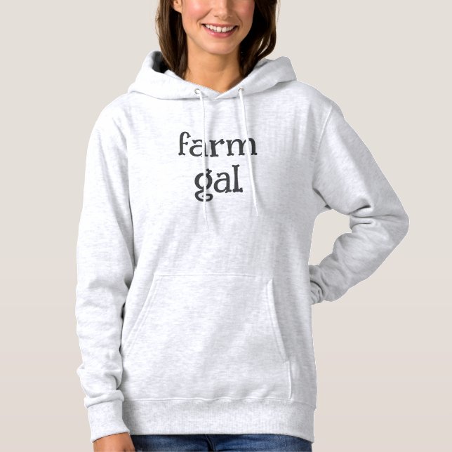 "Farm Gal" auf Frauenhuhn Hoodie (Vorderseite)