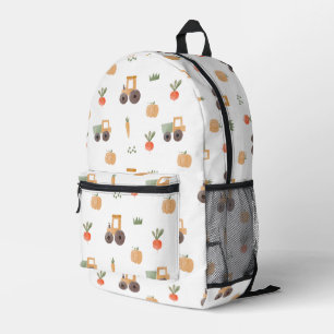Farm Garden Wasserfarbe Muster Bedruckter Rucksack