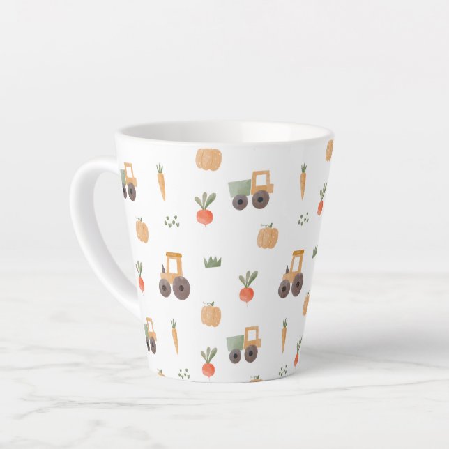 Farm Garden Wasserfarbe Muster Milchtasse (Linke Ecke)