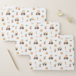 Farm Garden Wasserfarbe Muster Papiermappe<br><div class="desc">Karo aus diesem niedlichen trendigen Design mit einem lustigen Aquarellhof.</div>