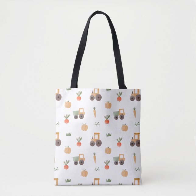 Farm Garden Wasserfarbe Muster Tasche (Vorderseite)