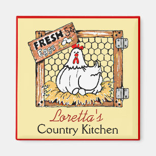 Farm Hen Country Küche Personalisiert Magnet