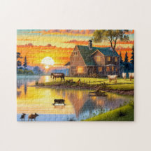 Farm House Easy Brain Art Puzzle Foto Puzzles Int