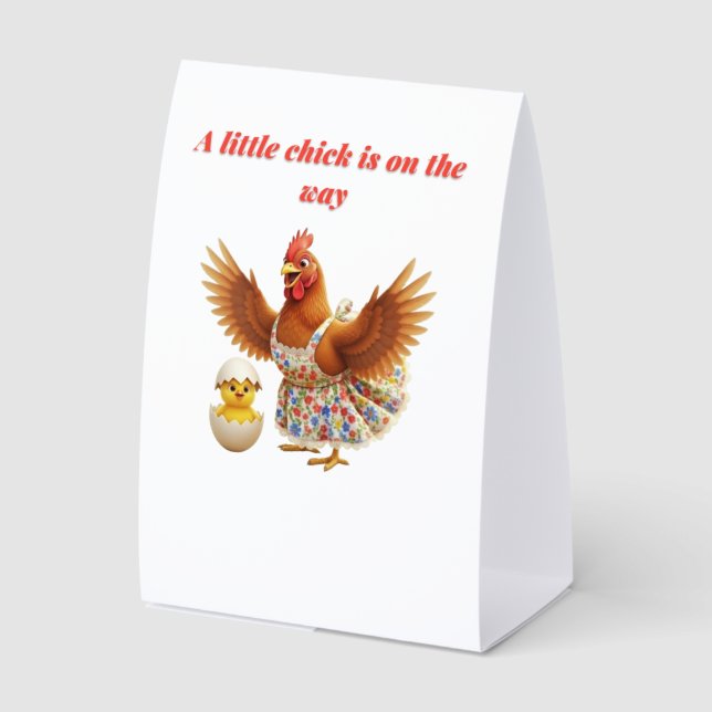 Farm House hen Baby Shower" Tischaufsteller (Vorderseite)
