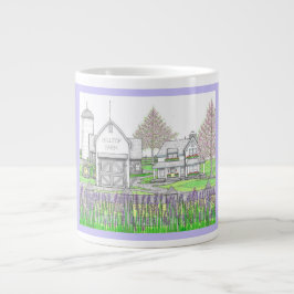 Farm-Hügel-Jumbo-Tasse mit Lila Jumbo-Tasse