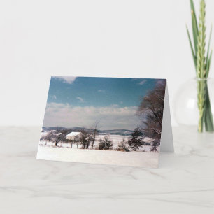 "Farm in Snow" Feiertagskarte