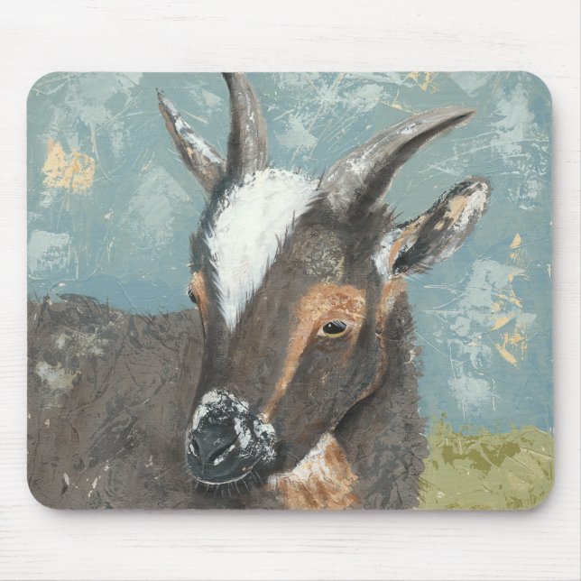 Farm Life-Graue Ziege Mousepad (Vorne)