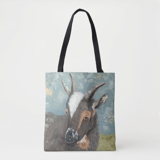 Farm Life-Graue Ziege Tasche (Vorderseite)