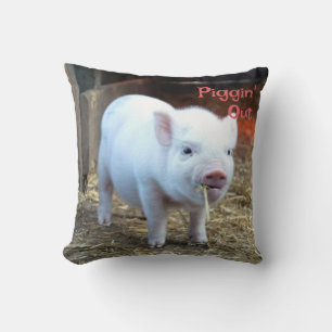Farm Life Piggin 'Out Ferkel mit Kuh auf der Rücks Kissen