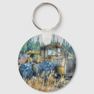 Farm Machinery, Tractor, Back-Hoe, Farm Vehicle Schlüsselanhänger