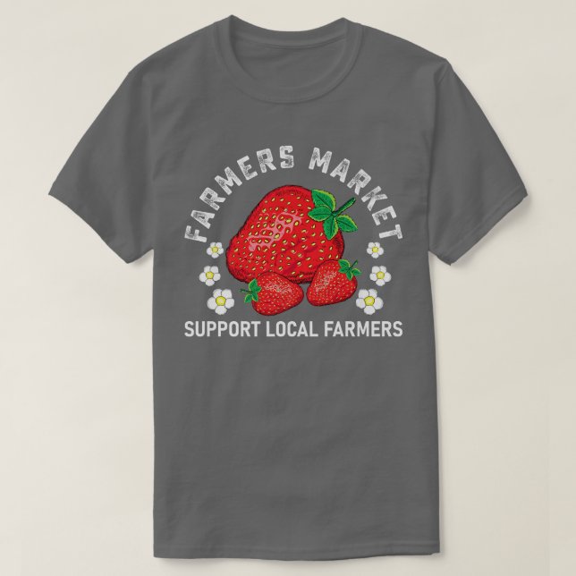 Farm Market Garden Erdbeeren Bauer Köstlich für T-Shirt (Design vorne)