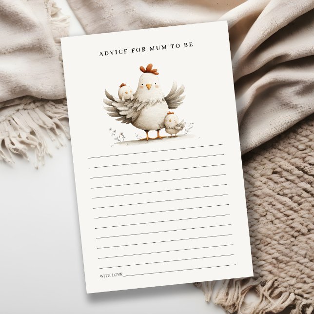 Farm Mum Baby Chick Advice For Mum Baby Shower (Von Creator hochgeladen)