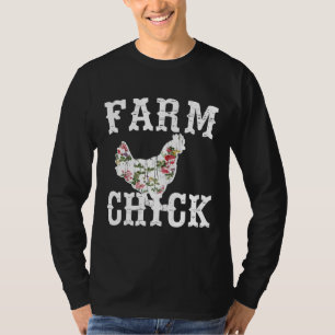 Farm Niedliche Farm Hühner Bauer Land L T-Shirt