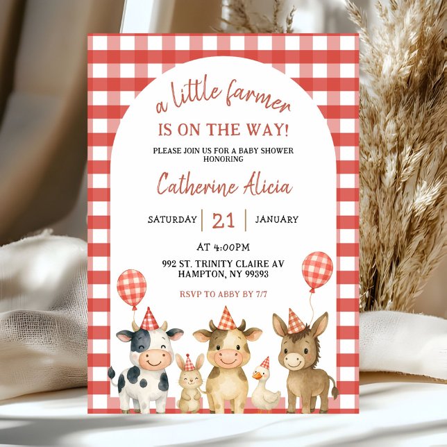 Farm Party Baby Shower Invitation Einladung (Von Creator hochgeladen)