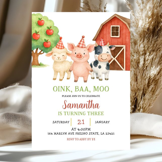 Farm Party Birthday Invitation Einladung (Von Creator hochgeladen)