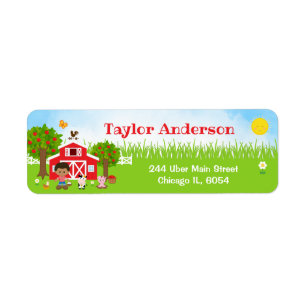Farm Red Barnyard Afrikanischer Junge