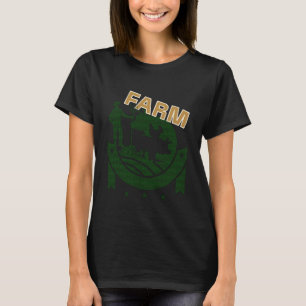 Farm Schwein Amerika Kuh Bauernhof Scheune Huhn Fe T-Shirt