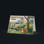 "FARM" Son Birthday Card mit Landrover Scene Karte<br><div class="desc">Herzlichen Glückwunsch zum Geburtstag Son Grußkarte . Alte Land Rover haben mich immer angesprochen. Obwohl ich noch nie einen gefahren habe, inspirierte mir ihre utilitaristische Robustheit und das klassische Aussehen, sie zu malen. Mein Großvater arbeitete auf einem Bauernhof in Mowsley , einem Dorf in Leicestershire , also wuchs ich mit...</div>
