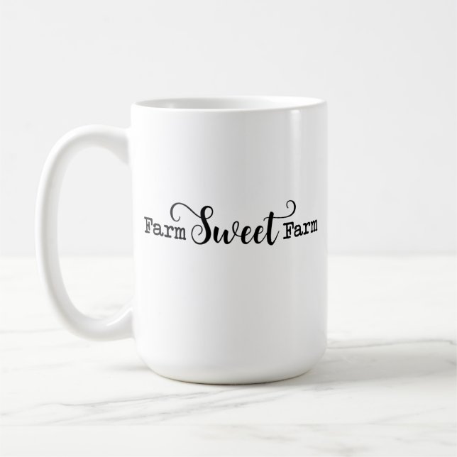 Farm Sweet Farm Coffee Tasse (Links)