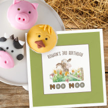 Farm Thema Kuh Moo Moo Kindergeburtstag Party