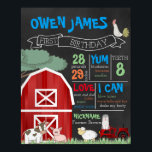 Farm Theme First Birthday Stats Chalkboard Poster<br><div class="desc">Fügen Sie diesem Design Ihre benutzerdefinierte Formulierung hinzu, indem Sie die "Diese Vorlage bearbeiten"-Felder auf der rechten Seite des Elements verwenden, oder klicken Sie auf die blaue Schaltfläche "Anpassen", um den Text anzuordnen, die Schriftart und Farben zu ändern und um diesem Design zusätzliche Informationen oder Bilder hinzuzufügen. ****Bei Sonderbestellungen, legen...</div>
