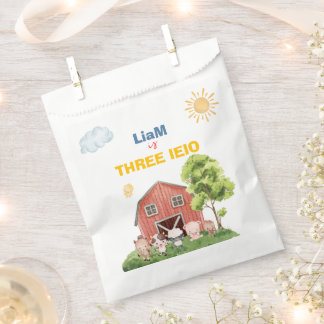 Farm Three I-E-I-O 3rd Birthday  Geschenktütchen