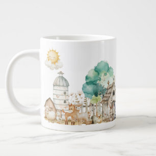 Farm-Tier-Wasserfarben-Tasse – Süße Kinderzimmer-T Jumbo-Tasse