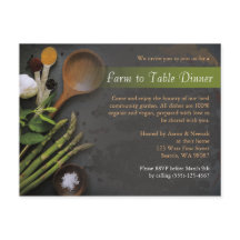 Farm to Table Dinner Einladung