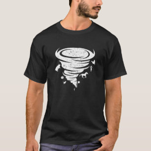 Farm Tornado Hurrikan Pferd Schwein Huhn 1 T-Shirt