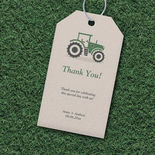 Farm Tractor Vielen Dank Geschenkanhänger (Farm Tractor Thank You Gift Tags)