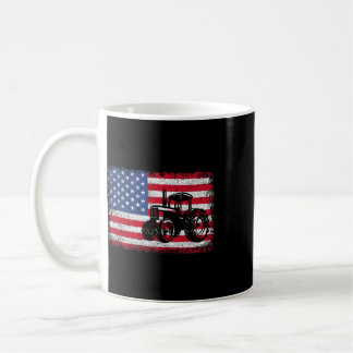 Farm Tractors Usa Flag Patriotic Farming Gift Men  Kaffeetasse