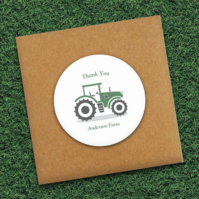 Farm Traktor Vielen Dank Aufkleber (Farm Tractor Thank You Sticker)