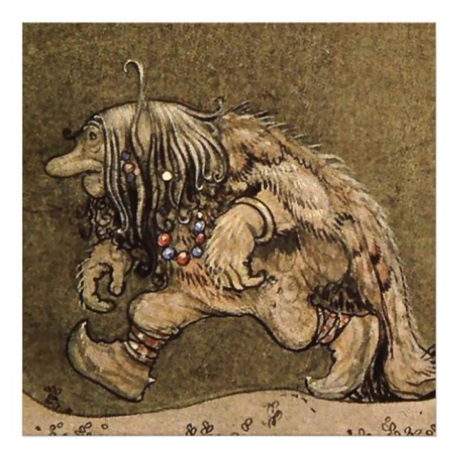 "Farm Troll" des schwedischen Künstlers John Bauer Fotodruck (Vorne)
