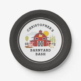 Farm Yard Barn Paper Plate Pappteller