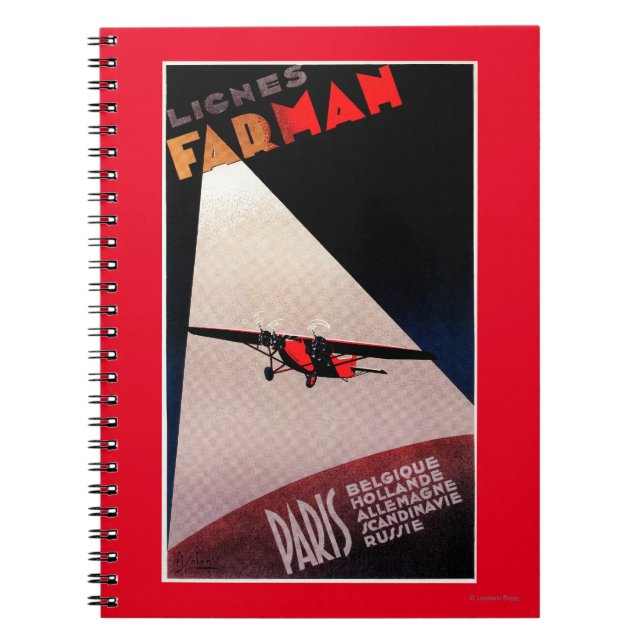 Farman Airlines Farman 300 Monoplane Promo Poste Notizblock (Vorderseite)