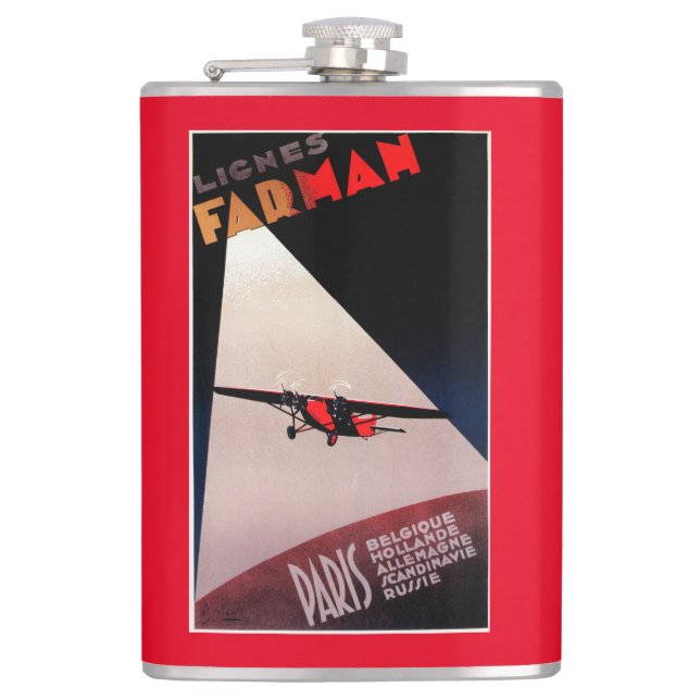 Farman Fluglinien Farman 300 Eindeckerpromo-Posten Flachmann (Vorderseite)