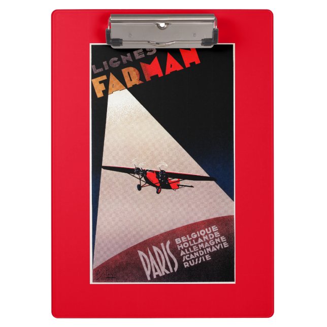 Farman Fluglinien Farman 300 Eindeckerpromo-Posten Klemmbrett (Vorderseite)