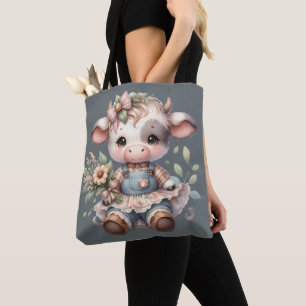 Farmcore Kawaii-Kalb in antikem Blumenkleid Tasche