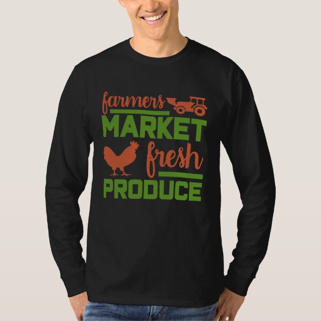 Farmer Chicken Farming Tractor Farm T-Shirt (Vorderseite)