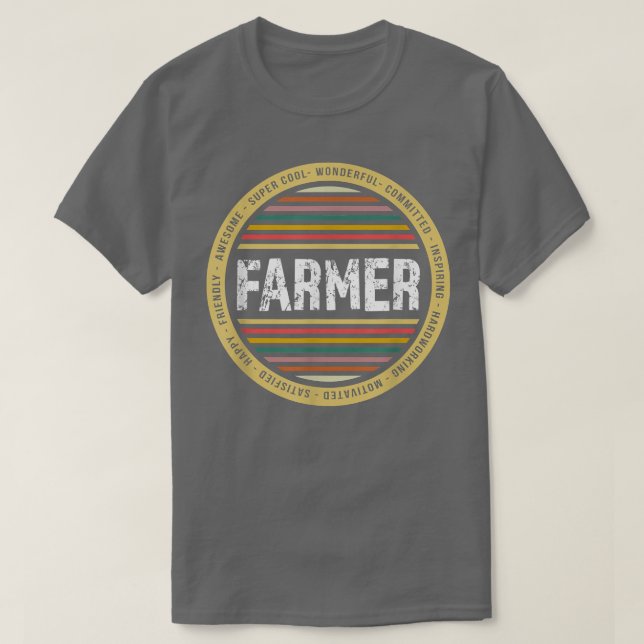 Farmer  Funny Profession Birthday  T-Shirt (Design vorne)
