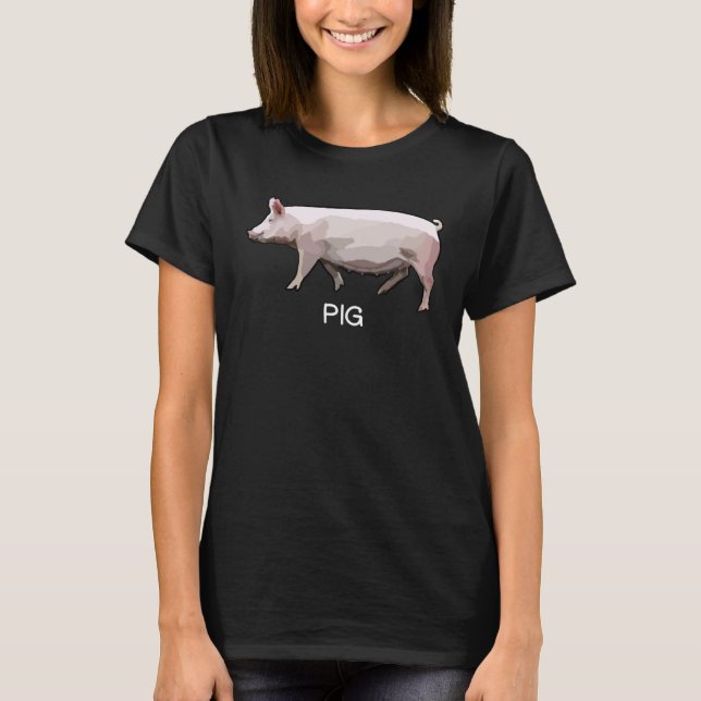 Farmer Pig Farm Animal T-Shirt (Vorderseite)