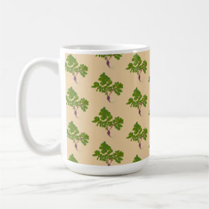 Farmer Rettich Rüben Pflanzen Gartenbau Muster  Kaffeetasse