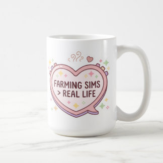 Farmer Sims größer als echtes Leben Herz Konsole Kaffeetasse