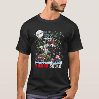 Farmer Squad Santa Rentier Elf Traktoren auf Weihn T-Shirt
