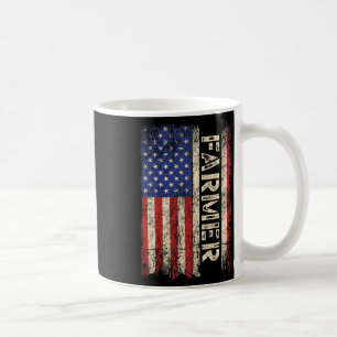 Farmer Traktoren USA Amerikanische Flagge Patrioti Kaffeetasse