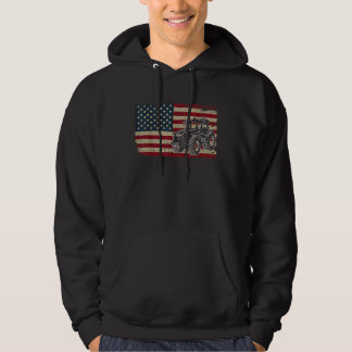 Farmer Traktoren USA-Flagge Patriotisches Bauernle Hoodie