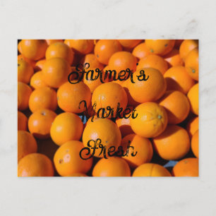 Farmermarkt Frisches Orangen Postkarte