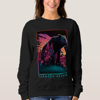 Farmers Branch Texas Vintage-Bär Sweatshirt